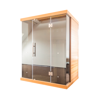 Przyciemnianie szklanych elementów sauny na podczerwień