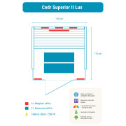 Infrasauna Belatrix Cedr Superior 2 Lux