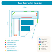 Infrasauna Belatrix Cedr Superior 3/4 Exclusive