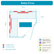 Infrasauna Benton 3/4 Lux