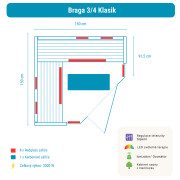 Infrasauna Belatrix Braga 3/4 Klasik