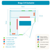 Infrasauna Braga 3/4 Exclusive