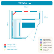 Infrasauna Vista 3/4 Lux
