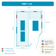 Infrasauna Hadir 1L Lux