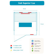 Infrasauna Belatrix Cedr Superior 1 Lux