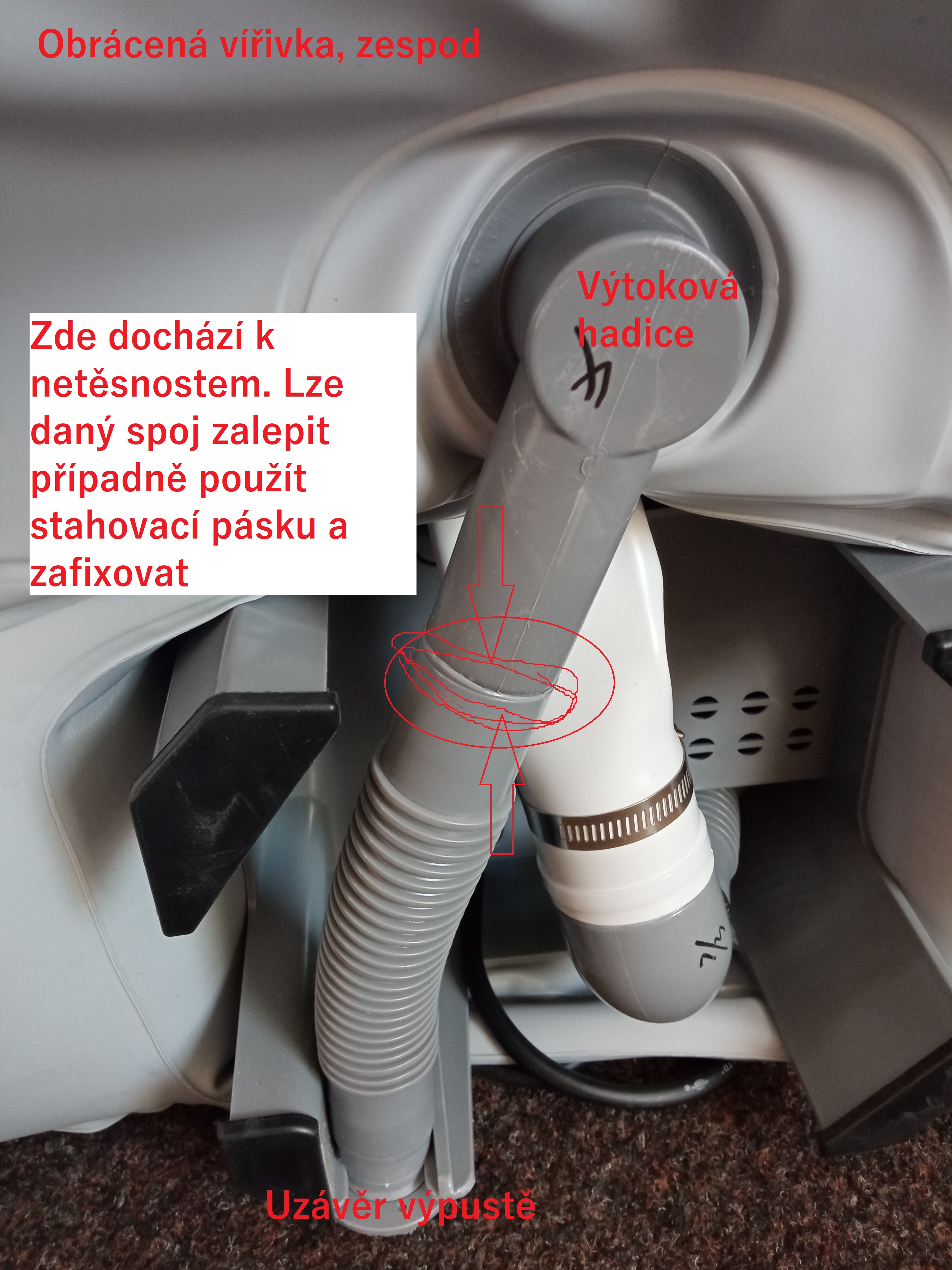 Wyciek wody - szczegół